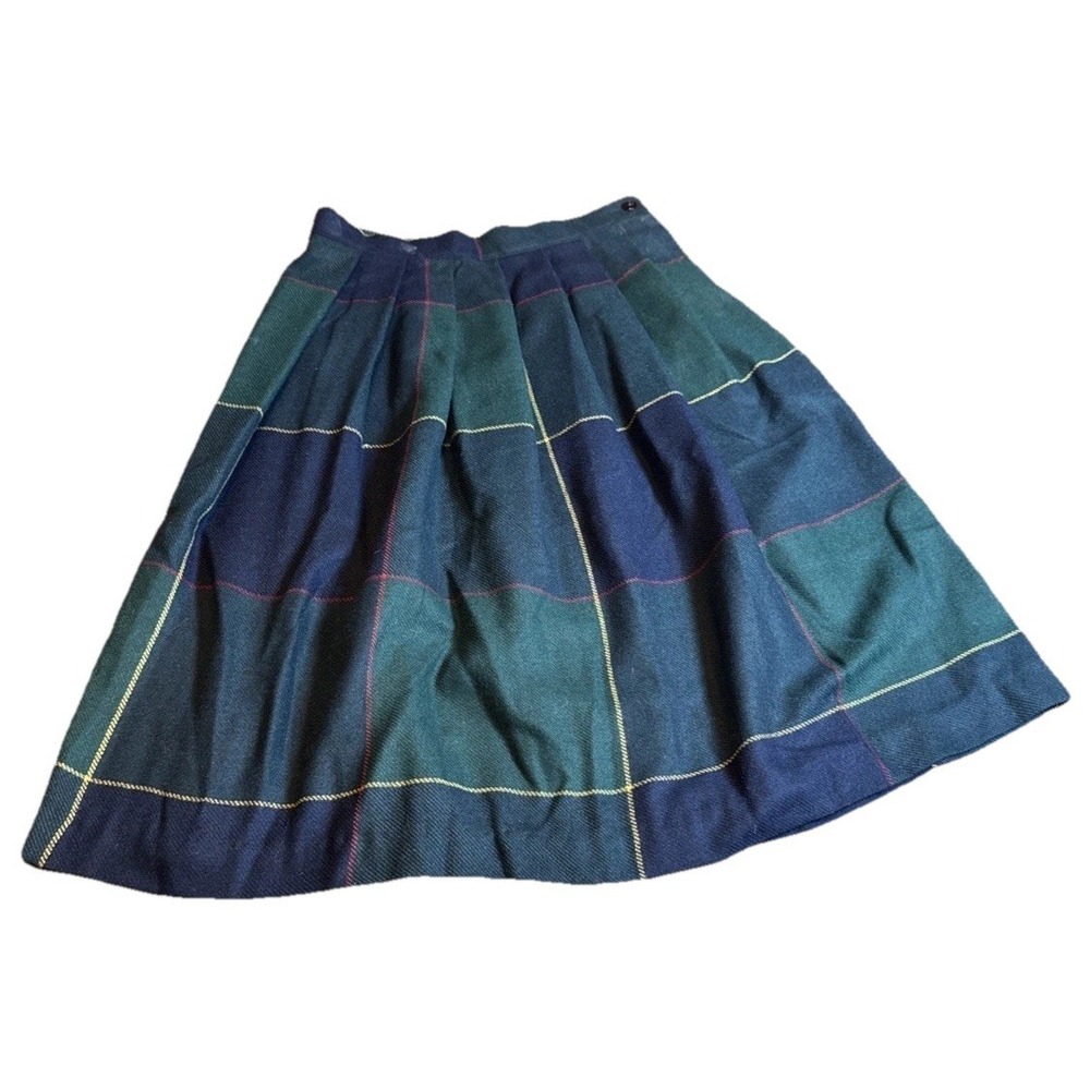 Vintage Russ Togs Plaid Pleated‎ Skirt Womens 2-4 USA Made Dark Academia